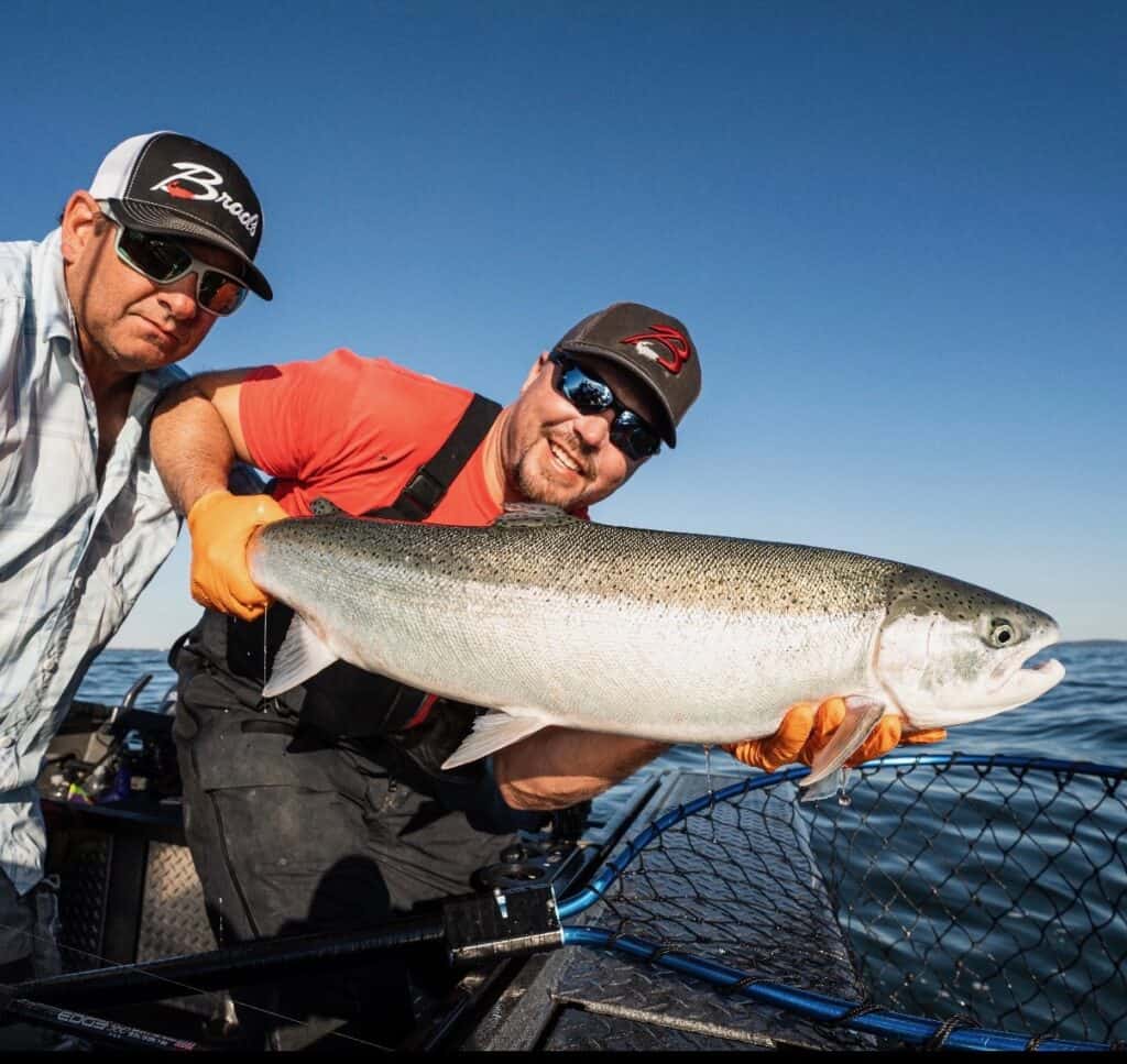 BIg Steelhead caught will fishing at Buoy 10