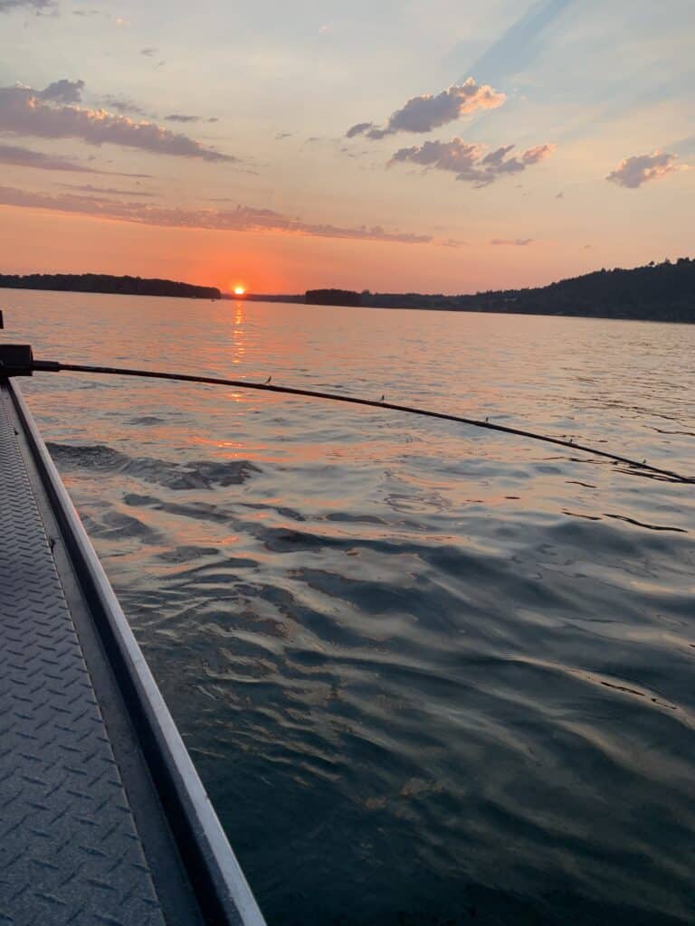 Beautiful sunset near chinook landing on the columbia River